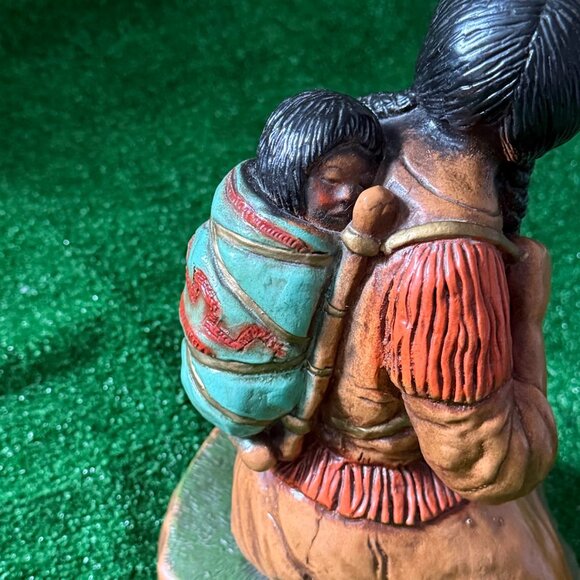 Progressive Art Products c1970s American Indian Mother Vintage Rare Sculpture - Picture 9 of 14